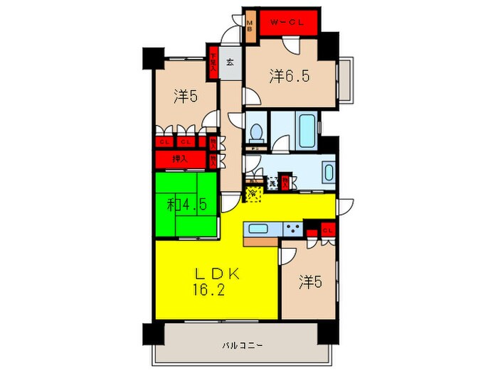 ロジュマン東豊中（307）の物件間取画像
