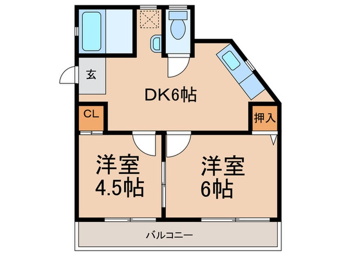 篠原ハイツ(南)の物件間取画像