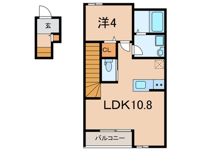 セレーノ津門綾羽の物件間取画像