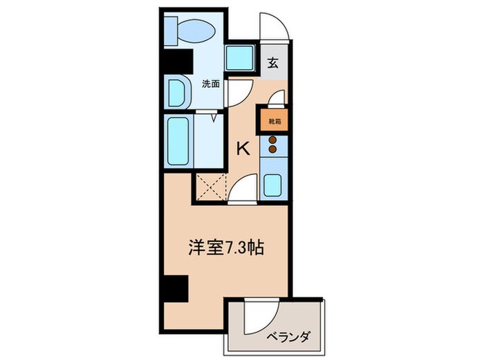 レジュ－ルアッシュ谷町の物件間取画像