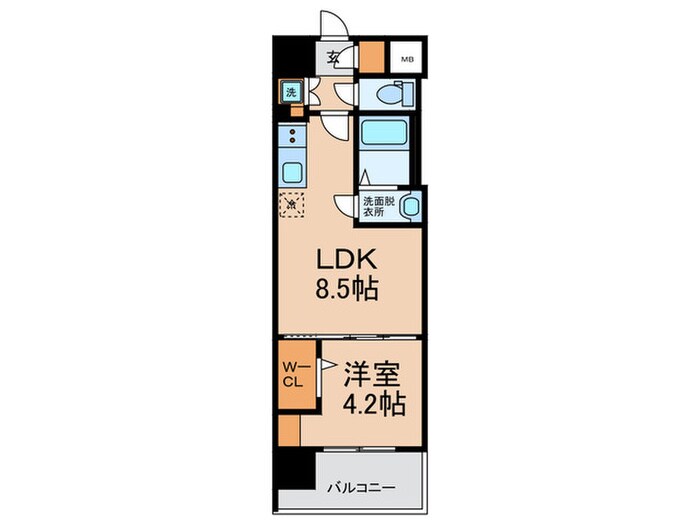 アーバネックス新町の物件間取画像