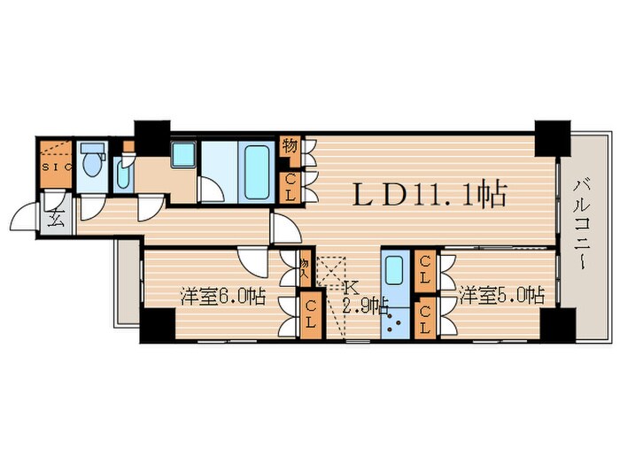 SOHO烏丸の物件間取画像