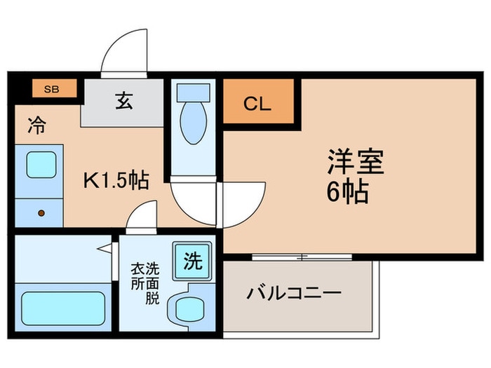 MELDIA瓢箪山Ⅱの物件間取画像