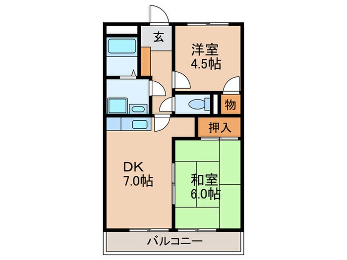 エスポワール野間Ⅲの物件間取画像