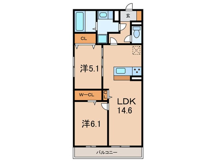 コンフィエ鳴尾の物件間取画像