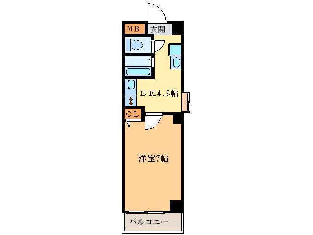 西田辺サンライズ石橋の物件間取画像