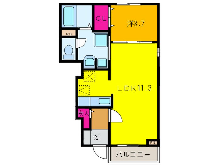 メゾフォルテⅡの物件間取画像