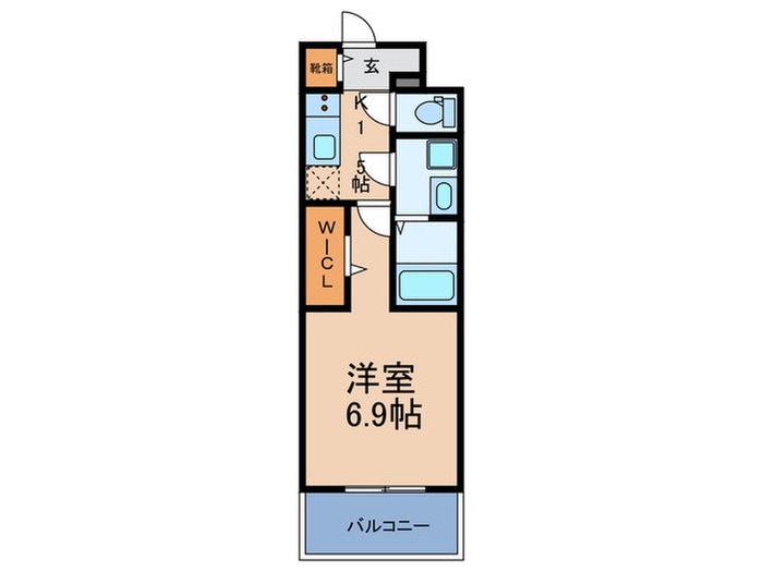 レジュールアッシュNAMBAの物件間取画像