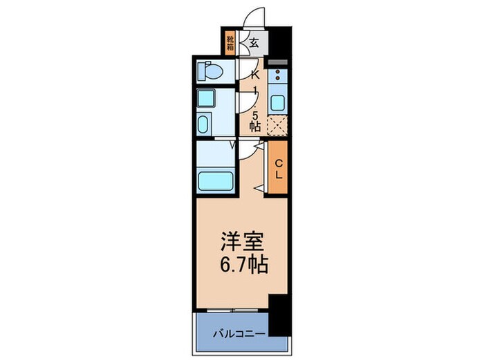 レジュールアッシュNAMBAの物件間取画像