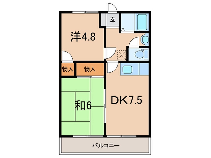 サンシティキタマチBの物件間取画像