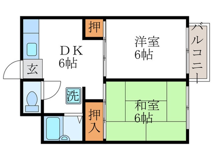 ユニメント林 A棟の物件間取画像