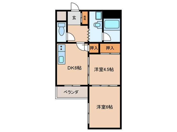 アバンセ大道の物件間取画像