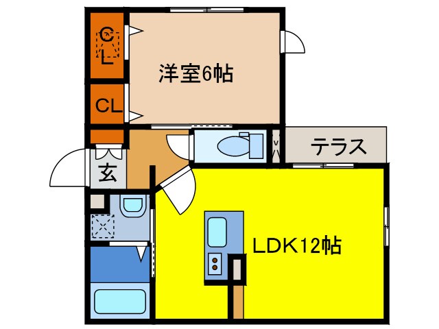 フラハの物件間取画像