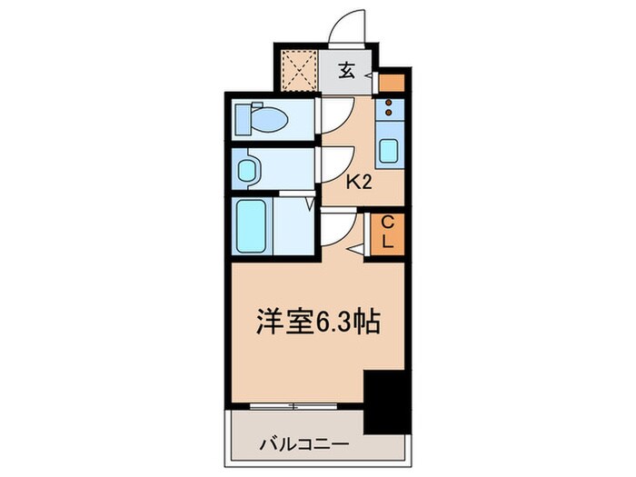 ﾌｧｽﾃｰﾄ神戸ｺﾝﾁｪｰﾙ(1104)の物件間取画像