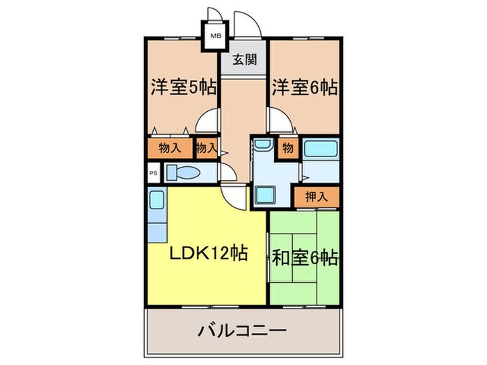 カサベルデ宝塚の物件間取画像