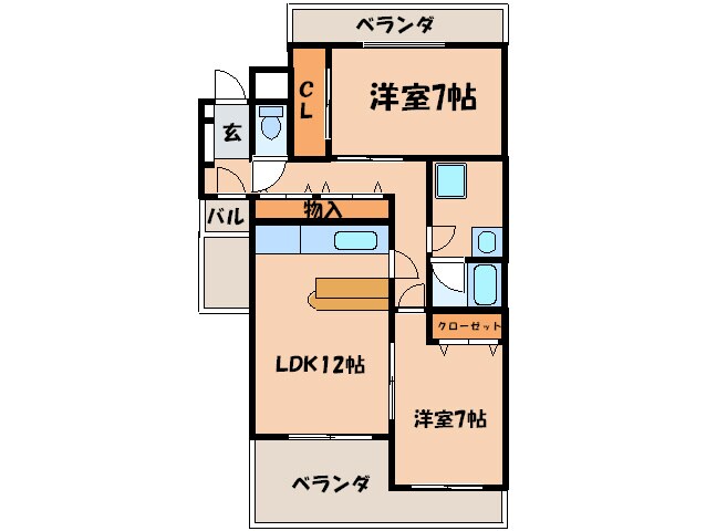 御所西ロイヤルプラザの物件間取画像