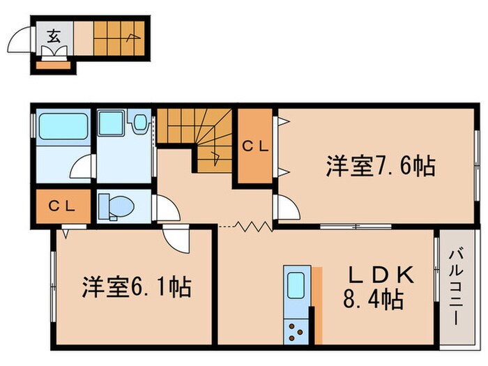 クラスペディアの物件間取画像