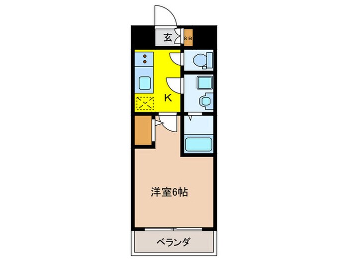 ｴｽﾘｰﾄﾞ神戸兵庫駅ｱｸｱｳﾞｨﾗ(605)の物件間取画像