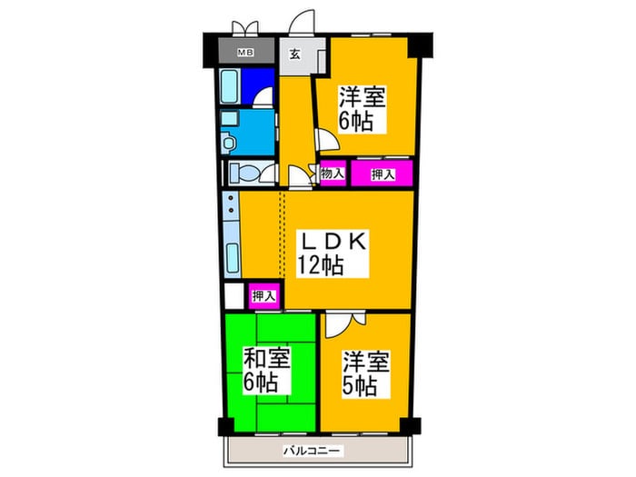 白鷺ビューハイツ（705）の物件間取画像