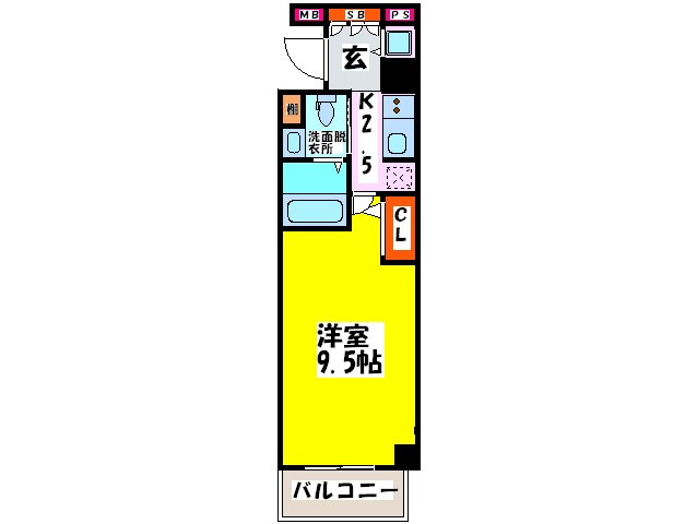 エスライズ北堀江(801)の物件間取画像