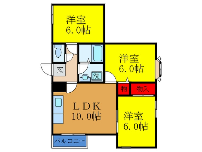 パティオ小松の物件間取画像