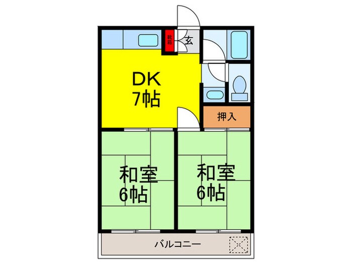 コーポグリーンヒルズの物件間取画像