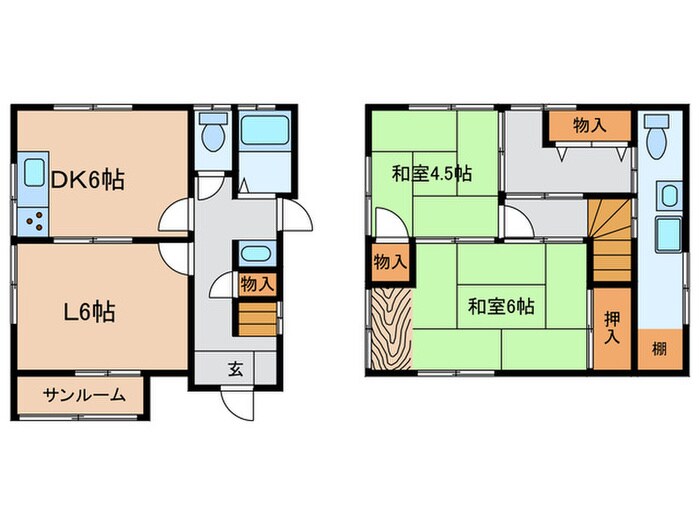 離宮前町戸建の物件間取画像