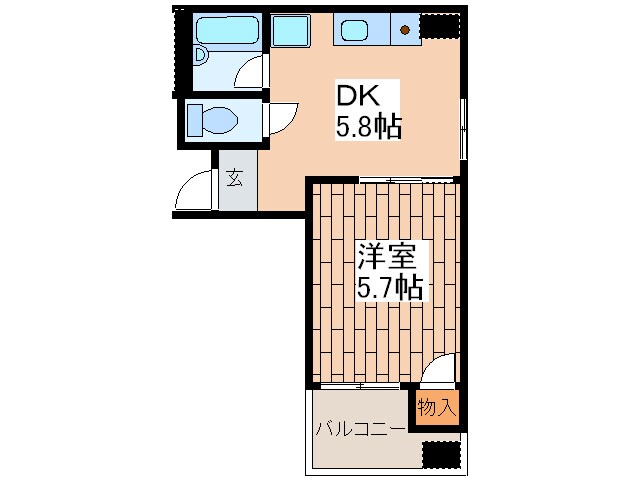 ぱすてる夕陽丘の物件間取画像