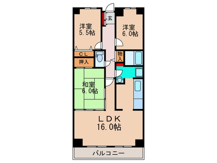 PHOENIX COURT交野Ⅰ北棟の物件間取画像