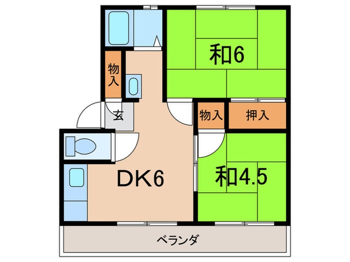 出合ハイツの物件間取画像