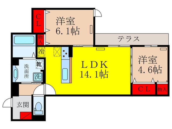 仮)D-residence桃園の物件間取画像