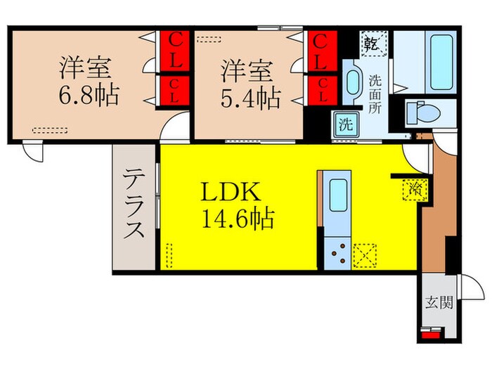 仮)D-residence桃園の物件間取画像