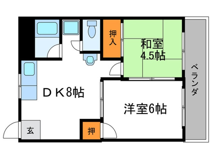 市の前ハイツの物件間取画像