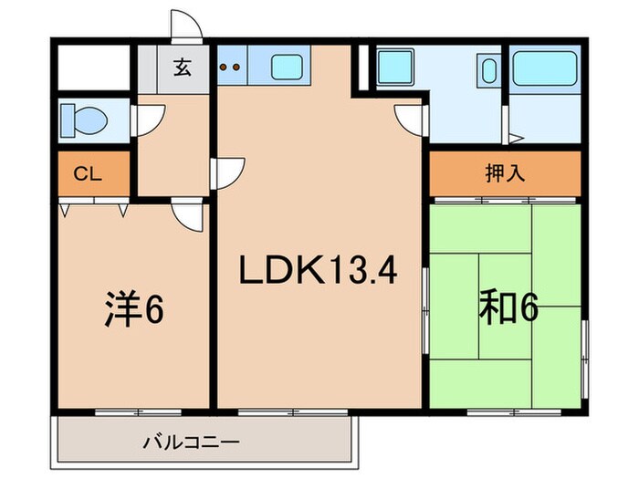 シェルプール参番館の物件間取画像
