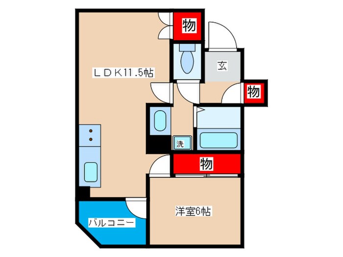 パシフィック上本町の物件間取画像