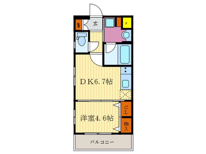 べラジオ京都壬生WESTGATE(205)の物件間取画像