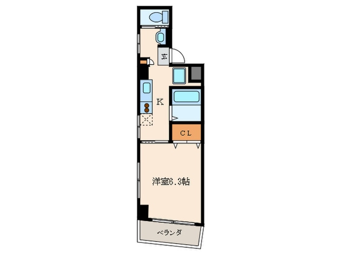 ビバハイツ塚口の物件間取画像