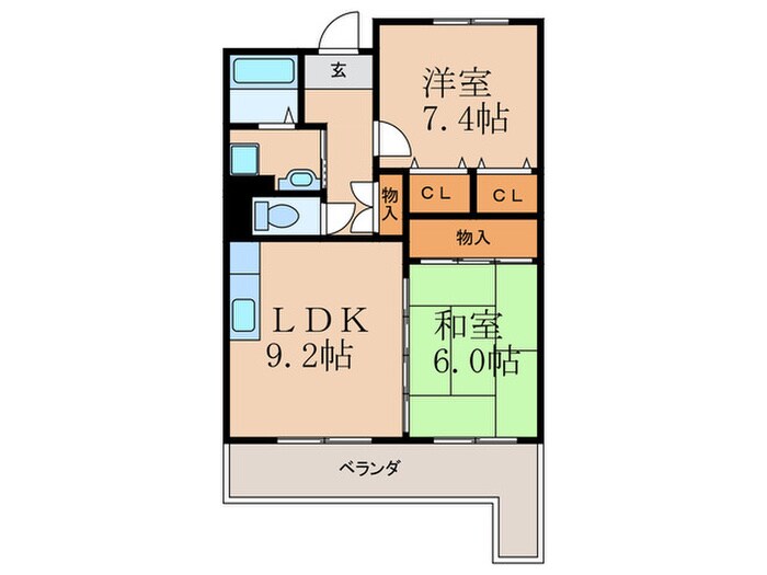 レスポワール都島の物件間取画像