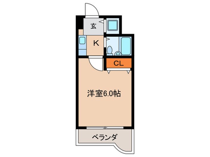 ビュ－ライフ天神橋の物件間取画像