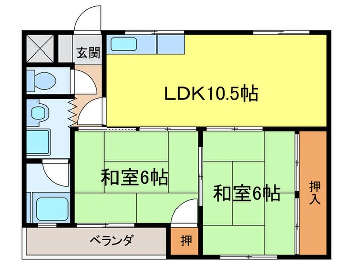 長澤マンションの物件間取画像