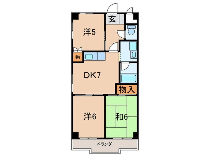 ビューハイツプリムラの物件間取画像
