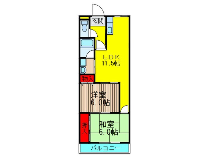 津田ＮＳマンションの物件間取画像