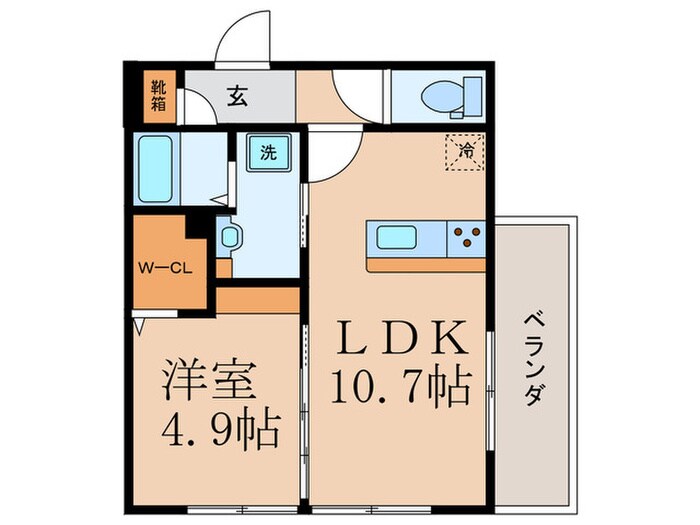 フロレゾン北花山Bの物件間取画像