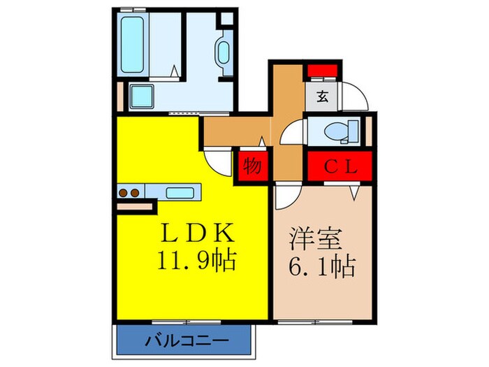 クロ－バ－ハイツの物件間取画像