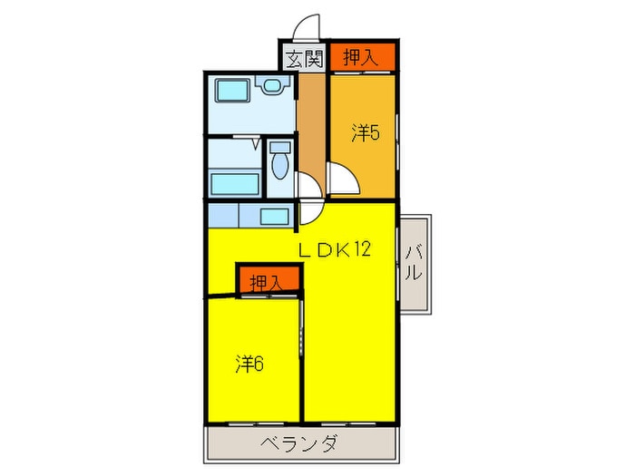 シティーハイツ深江の物件間取画像