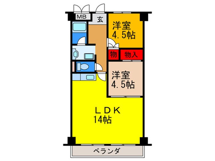 シティーハイツ深江の物件間取画像