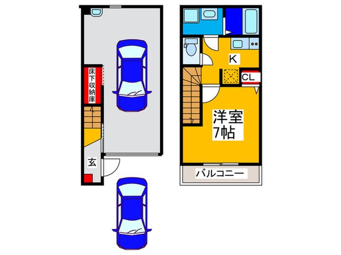 EAST GARAGE PLACEの物件間取画像