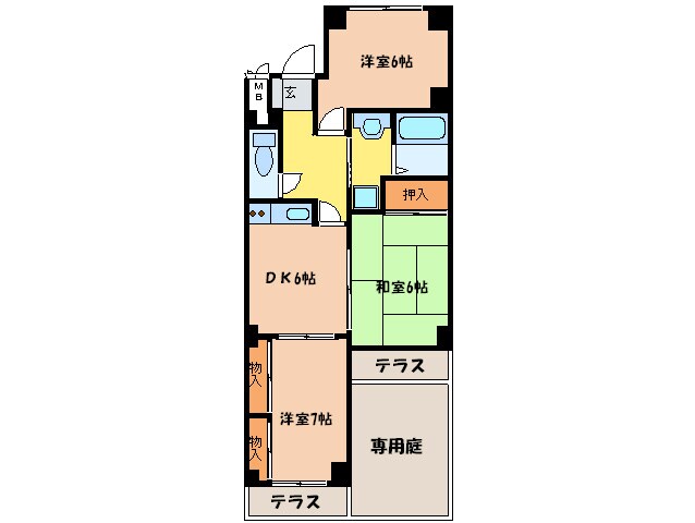ＳＥＴＴＬＥ　２７　　(ｾﾄﾙ27)の物件間取画像
