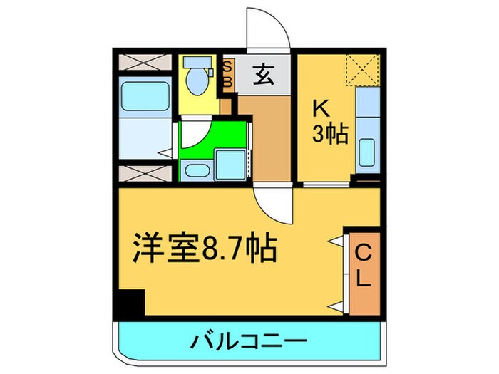 プラティ－クベリエの物件間取画像