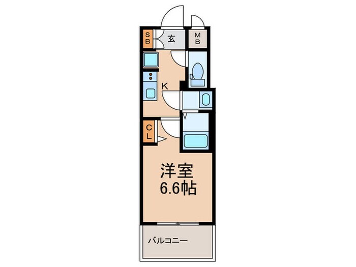 ｽﾜﾝｽﾞｼﾃｨ大阪ｸﾚｱｽﾄ(205)の物件間取画像